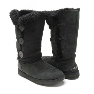 アグUGG W BAILEY BUTTON TRIPLET ムートンブーツ 黒24