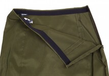 ジルサンダーネイビーJIL SANDER NAVY ポリシルク光沢スカート カーキ34_画像5