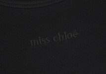 ミスクロエMiss Chloe コットンロゴ刺繍Tシャツ 黒40_画像3