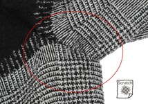 ジルサンダーJIL SANDER ウールグレンチェック織り変えジャケット 黒白40_画像6