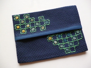  pocket tissue case # hand made # embroidery, Cross stitch 