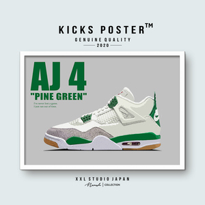 AJ4 エアジョーダン4 パイングリーン Air Jordan 4 Pine Green キックスポスター 送料無料 AJ4-47