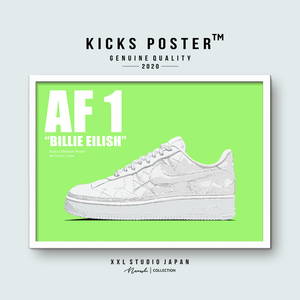 AF1 エアフォース1 ビリー・アイリッシュ トリプルホワイト Air Force 1 Billie Eilish Triple White キックスポスター 送料無料 AF1-122