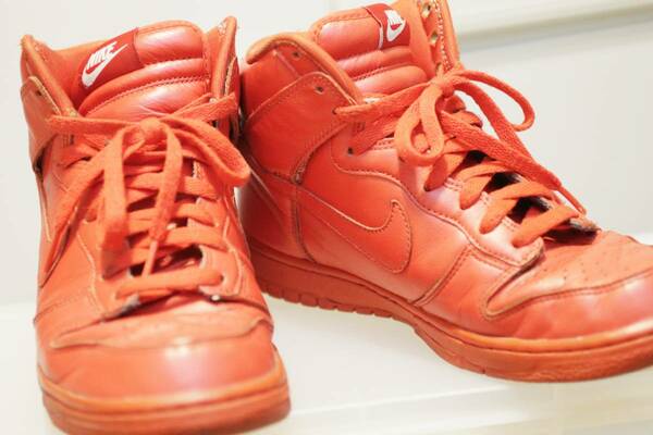 ★☆【NIKE】ナイキ スニーカー NIKE ID DUNK HIGH ダンクハイ オールレッド【送料無料】☆★