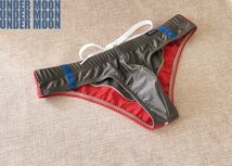 ★送料込　UNDER MOON　超ローライズ半尻ビキニ水着　M　チャコールグレー　新品★_画像5