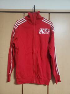 adidas アディダス ジャージ ジャンバー ブルゾン ヴィンテージ USED 赤白 L? 