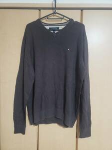 TOMMY HILFIGER トミー ヒルフィガー セーター ニット USED 茶 M (スウェット)