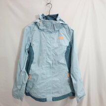 THE NORTH FACE ノースフェイス HYVENT フーデッドジャケット アウトドア キャンプ ライトブルー ( レディース Ｍ ) 中古 古着 M4172_画像1