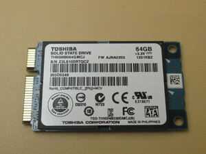 【送料一律185円】中古動作品 TOSHIBA mSATA SSD 64GB　THNSNB064GMCJ Y0402