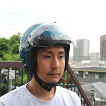 72JAM 女性用 ジェットヘルメット&シールドセット JP MONO HELMET - メッキ Sサイズ:55-57cm +開閉式シールド APS-01 JPM-3S_画像8