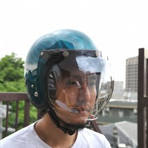 72JAM ジェットヘルメット&シールドセット JP MONO HELMET - メッキ XLサイズ:60-62cm +開閉式シールド JCBN-05 JPM-3L_画像9