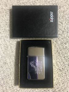 美品 人気 04年製 USA製 ZIPPO/ジッポー N.Y 自由の女神xZIPPO彫り入り オイルライター スリム シルバー