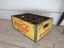 古いコカコーラホームサイズ木箱P977 　アンティークウッドボックス昭和レトロ収納ボックスアメリカ雑貨アドバタイジングインダストリアル_画像2
