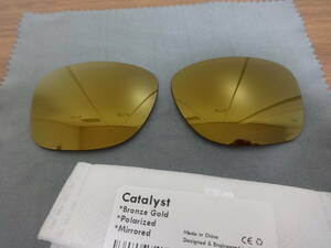 POLARIZED刻印入り！オークリー カタリスト用 カスタム偏光ハイグレードレンズ 　BRONZE GOLD　Polarized Lenses for Oakley Catalyst 