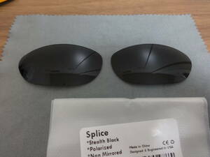 ★処分価格★オークリー スプライス用 カスタム偏光レンズ BLACK Color Polarized 新品 SPLICE