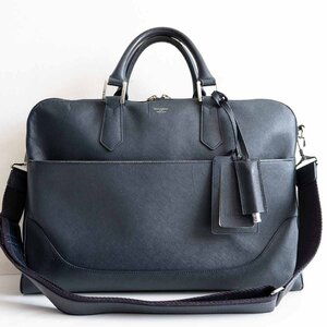 PELLE MORBIDA[Capitano 2WAY briefcase ]en Boss leather business bag navy 2303012