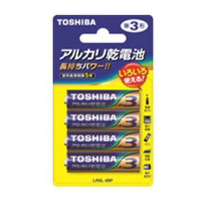  Toshiba одиночный 3 форма щелочные батарейки 4 шт упаковка LR6L 4BP 4904530026119 17-2089