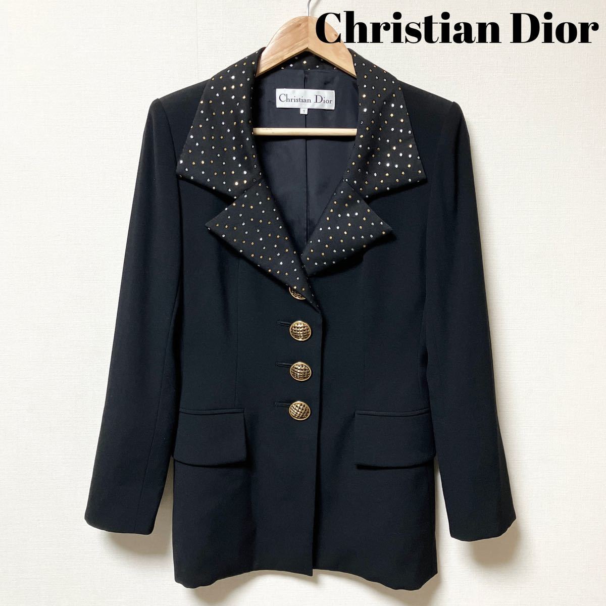 オンライン取寄 【美品】Christian Dior ミドル丈ジャケット ブラック
