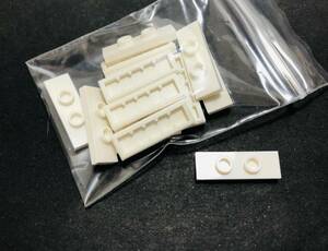 【新品未使用】レゴ　LEGO　タイル　センタースタッド　2つ　ポッチ　1x3 ホワイト　白　13枚