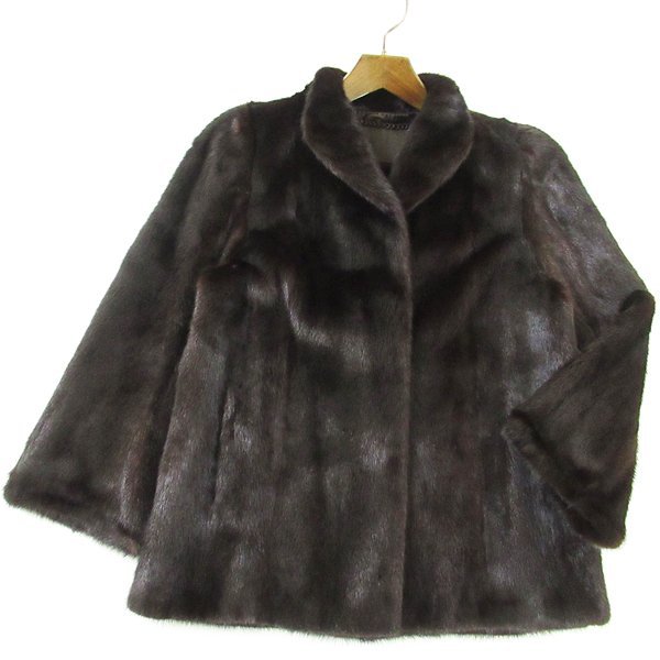 最高 【定価140万】新品 金 SAGA MINK ブラックミンク サガミンク コート 毛皮/ファーコート