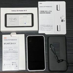 中古 Samsung Galaxy 5G Mobile Wi-Fi SCR-01 ホワイト SIMフリー ポータブルWi-Fiの画像1