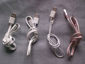 14　USB充電ケーブル　Type-A to Micro Type-B Type-C Lightning　4本set