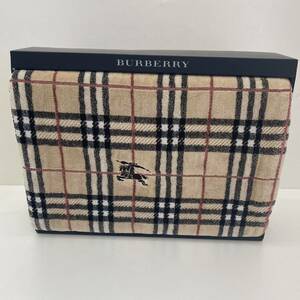 【送料無料】BURBERRY/バーバリー/正規品/新品未使用/タオルケット/ノバチェック/ホースマーク刺繍/西川産業株式会社(185y)