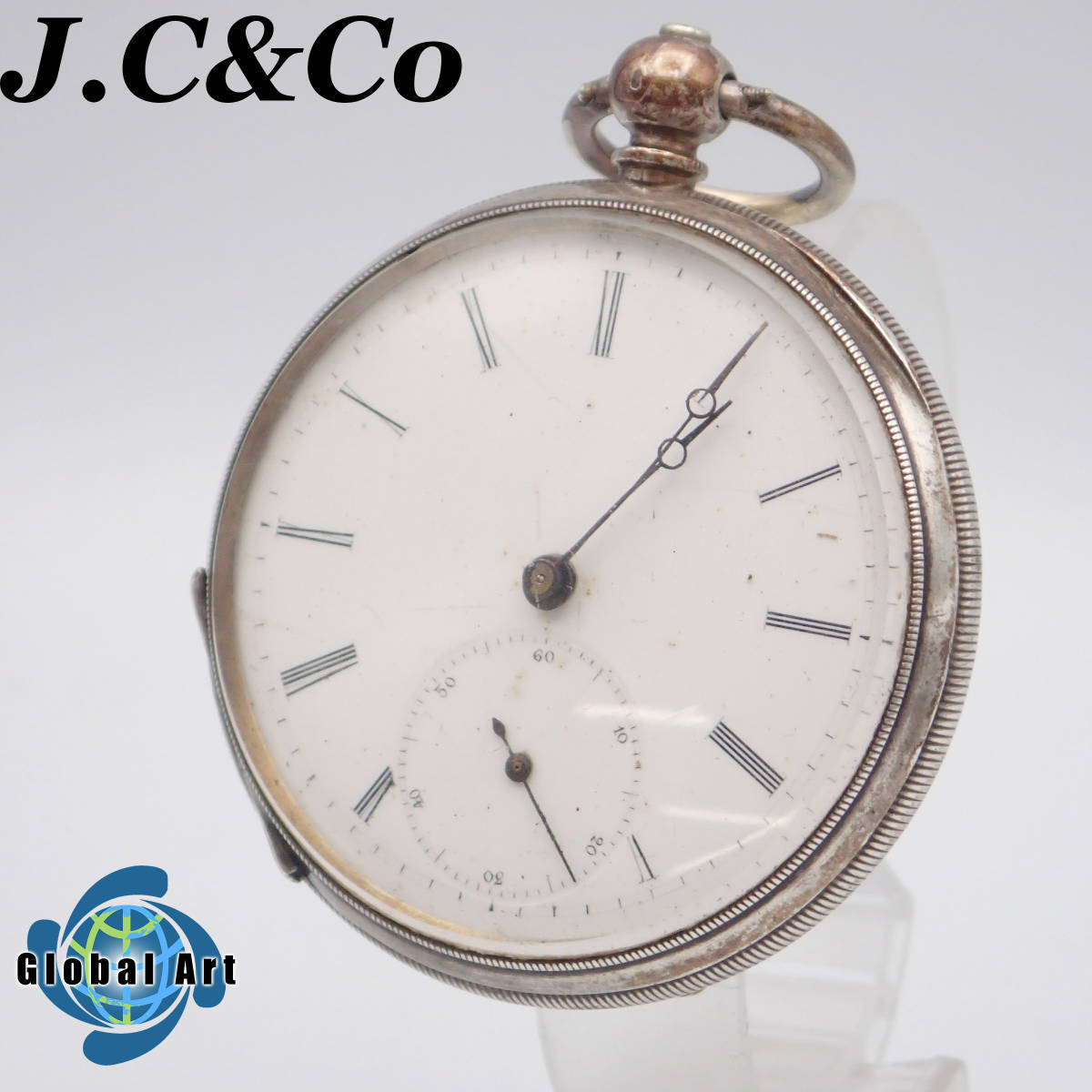 J.C&Co コロン商会 商館時計 銀無垢 手巻 懐中時計 0.800刻印 明治
