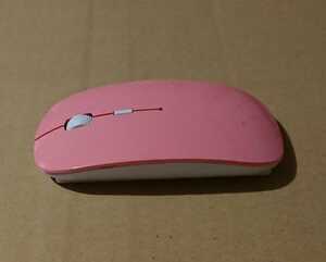 超極薄 USB 光学式マウス 軽量 V-RAYS-30(ピンク)単4電池２個サービス