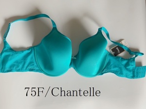 75F☆Chantelle シャンテル　フランス　高級　海外ランジェリー　ブルー系