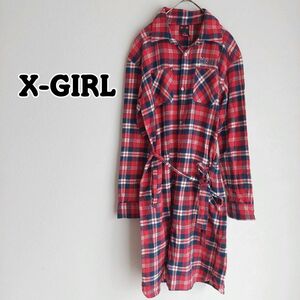 X-GIRL チェックロングワンピース エックスガール 3301