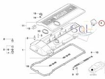 BMW E65 E66 Z3 エンジンオイルフィラーキャップ 735i 740i 745i 750i 760i 745Li 750Li 760Li 2.0 2.2i 2.8 3.0i 11127509328 11127500568_画像2