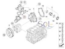 BMW E46 E90 E91 E92 E82 E88 E87 E84 X1 サーモスタット 318i 320i 118i 120i 18i 11537510959 出荷締切18時_画像2