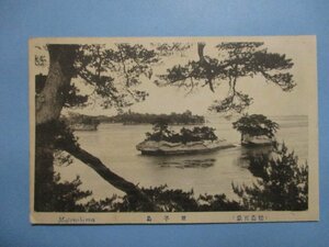 b3837宮城県松島百景双子島絵葉書