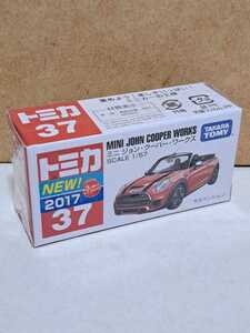 37 ミニ ジョン・クーパー・ワークス 2017 新車シール TAKARA TOMYロゴ ベトナム製 新品シュリンク未開封 トミカ ミニカー