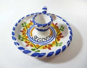 Й Spain made Segovia candle holder case Йsego Via SPAIN ceramics 