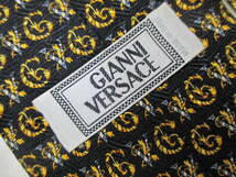 ◇ジャンニ・ヴェルサーチ　GIANNI VERSACE ◇ネクタイ◇中古品◇「GV」頭文字ロゴ柄・　黒色系◇第28弾ブランドがいっぱい◇28-308◇_画像9