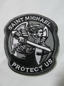 SAINT　MICHAEL　PROTECT　US　セイントミカエル　ベルクロ付き　米軍　ワッペン　カスタム　ハンドメイド　DIY