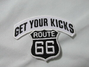 ルート６６　ROUTE６６　GET　YOUR　KICKS　ワッペン　カスタム　ハンドメイド　DIY