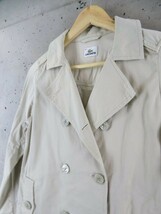 9280c44◆良品です◆春にピッタリ◆LACOSTE ラコステ コットンジャケット コート 40/サファリジャケット/シャツ/レディース/女性/婦人_画像3