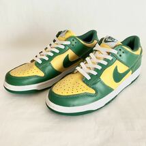 ★デッドストック NIKE DUNK LOW US9.5 27.5cm ナイキ ダンク ロー ブラジル パイングリーン バーシティメイズ 2001年製 BRAZIL 624035 331_画像1