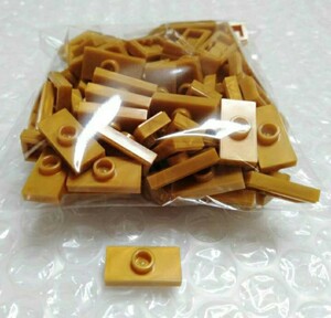 100 шт 1×2 жемчуг золотой центральный stud .LEGO Lego не собранный не использовался детали детали 
