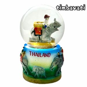 * new goods *[ Thai ]. elephant using snow dome ( snow glove )[ conditions attaching free shipping ]*. earth production collection Hsu red a* Thai land