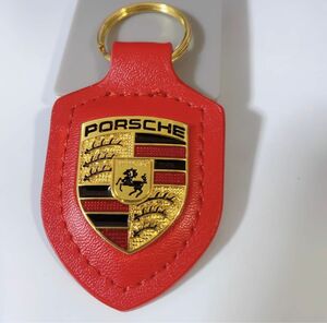 ポルシェ　キーホルダー　PORSCHE ポルシェ クレストキーホルダー　 PORSCHE レッド　