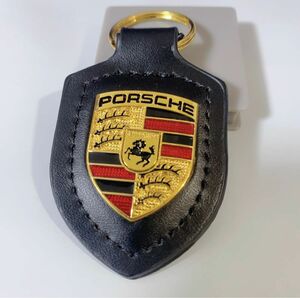 ポルシェ　キーホルダー　PORSCHE ポルシェ クレストキーホルダー　 PORSCHE ブラック