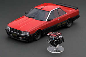 未開封新品/入手困難/Ignition限定モデル「IG2347 1/18 Nissan Skyline 2000 RS-Turbo (R30) Red/Black With Engine/FJ20ETエンジン付き