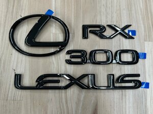 レクサス RX300 ブラックパール エンブレム リア4点セット ハリアー(10系)北米仕様 トヨタ純正アクセサリー