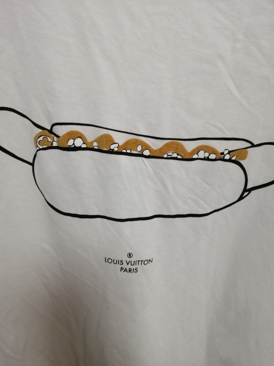 安い商品 LOUIS VUITTON ルイヴィトン Tシャツ ホットドック プリント