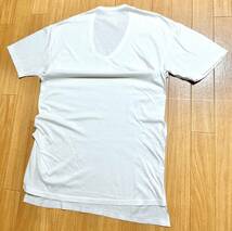 COMME des GARCONS HOMME 70s 80s Vネック 変形カットソー 半袖Tシャツ サイドスリット 穴空き加工 コムデギャルソンオム デカオム archive_画像5