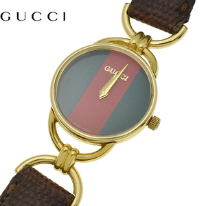 GUCCI グッチ 6000.2.L シェリーライン QZ クォーツ レディース腕時計 ゴールド